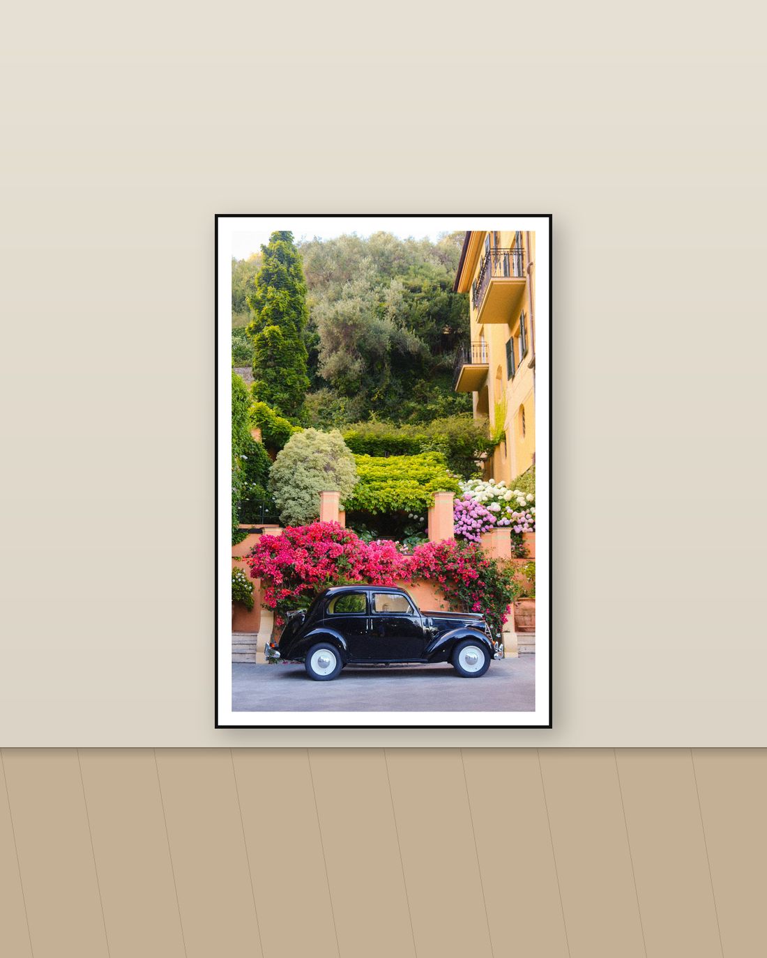 Villa Bougainvillea, Portofino, Italy, shown on a wall