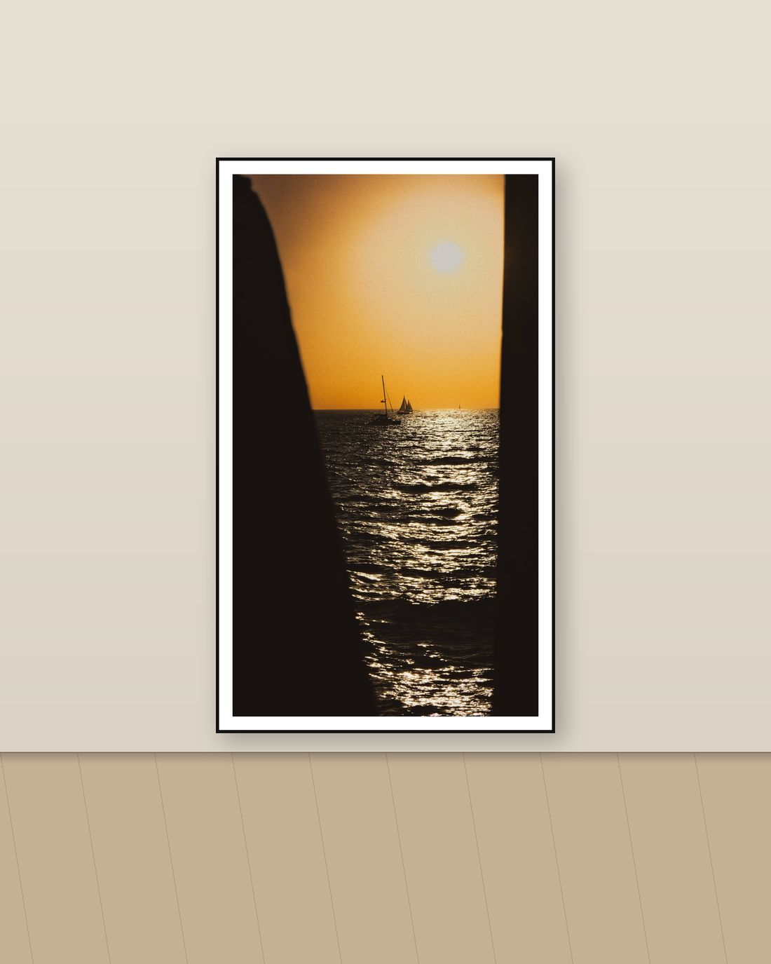 Golden Hour, Tel Aviv, Tel Aviv, Israel, shown on a wall
